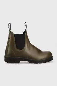 Blundstone ghete chelsea de piele 2052 femei, culoarea verde, cu toc plat imagine