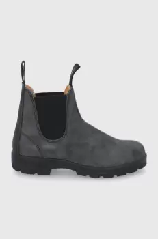 Blundstone Ghete Chelsea de piele 587 femei, culoarea gri, cu toc plat imagine