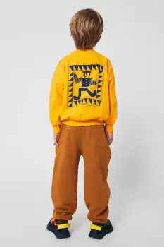 Bobo Choses bluza copii Mr Pencil culoarea galben, cu imprimeu, 225AC033 imagine