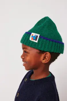 Bobo Choses caciula din lana pentru copii Doggy Mate culoarea verde, 225AI037 imagine