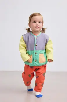 Bobo Choses geaca de bumbac pentru bebelusi culoarea verde, 125AB092 imagine