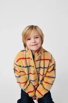 Bobo Choses geaca de bumbac pentru copii culoarea bej, 225AC120 imagine