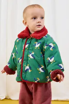 Bobo Choses geaca reversibila pentru bebelusi La Oca culoarea verde, 225AB107 imagine