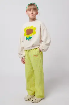 Bobo Choses pantaloni copii culoarea galben, neted, 125AC082 imagine