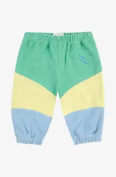 Bobo Choses pantaloni de trening pentru bebelusi culoarea verde, neted, 125AB057 imagine