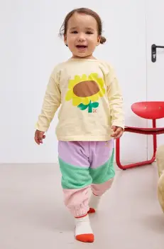 Bobo Choses pantaloni de trening pentru bebelusi culoarea violet, modelator, 125AB056 imagine