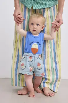 Bobo Choses pantaloni scurti din bumbac pentru bebelusi Morning Egg modelator, 125AB048 imagine