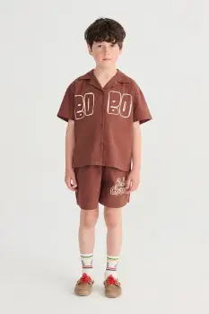 Bobo Choses pantaloni scurti din bumbac pentru copii Bobo Choses By Hand imagine