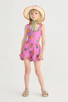 Bobo Choses pantaloni scurti din bumbac pentru copii Tangerine imagine