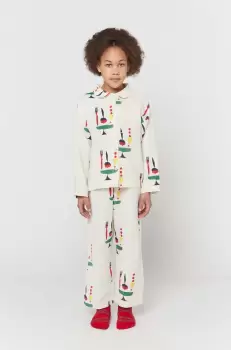 Bobo Choses pijamale de bumbac pentru copii culoarea bej, modelator imagine