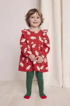 Bobo Choses rochie bebe Freedom Bird culoarea rosu, mini, evazati, 224AB081 imagine