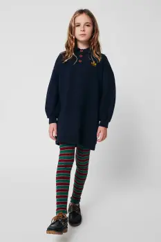 Bobo Choses rochie din bumbac pentru copii Clover culoarea bleumarin, mini, oversize, 225AC088 imagine