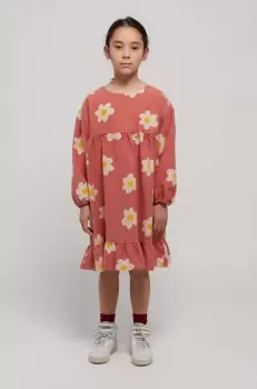 Bobo Choses rochie din bumbac pentru copii culoarea roz, mini, evazati imagine
