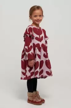 Bobo Choses rochie din bumbac pentru copii culoarea violet, mini, evazati imagine