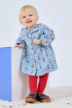 Bobo Choses rochie din bumbac pentru copii Game Pawns mini, evazati, 225AB089 imagine