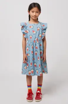 Bobo Choses rochie din bumbac pentru copii Morning Egg mini, drept, 125AC143 imagine