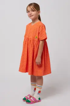 Bobo Choses rochie fete culoarea portocaliu, mini, evazati, 125AC091 imagine
