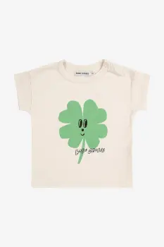 Bobo Choses tricou de bumbac pentru copii Lucky Clover culoarea alb, cu imprimeu, 225AB032 imagine