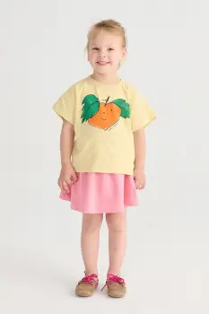 Bobo Choses tricou de bumbac pentru copii Tangerine imagine