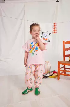 Bobo Choses tricou din bumbac pentru bebelusi culoarea roz imagine