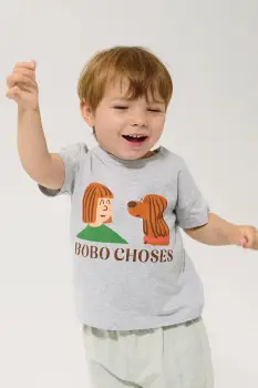 Bobo Choses tricou din bumbac pentru bebelusi Friends in a Pickle imagine