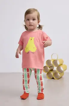 Bobo Choses tricou din bumbac pentru bebelusi Hug Me Bear culoarea portocaliu, cu imprimeu, 125AB007 imagine