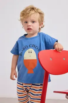 Bobo Choses tricou din bumbac pentru bebelusi Morning Egg cu imprimeu, 125AB011 imagine