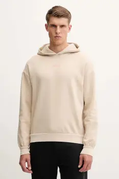 BOGNER Fire+Ice hanorac de bumbac ILAY culoarea bej, cu gluga, cu imprimeu, 84429761 imagine