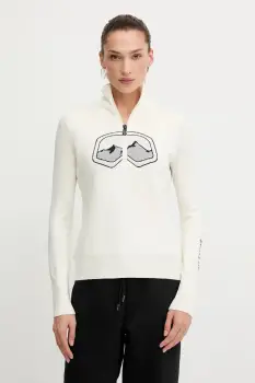 BOGNER Fire+Ice pulover din amestec de lana AZRA culoarea bej, light, cu turtleneck, 84538499 imagine