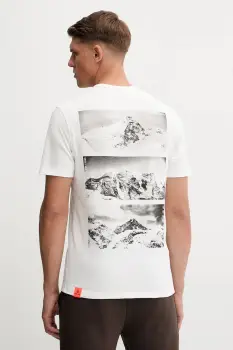 BOGNER Fire+Ice tricou din bumbac ADO culoarea bej, cu imprimeu, 54369760 imagine