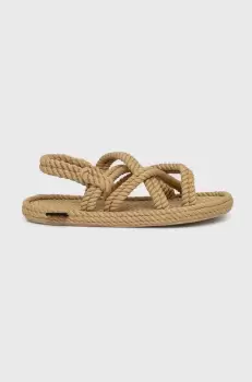 Bohonomad sandale Bodrum femei, culoarea bej imagine