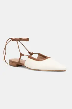 BOSS balerini Charlieze culoarea bej, cu toc deschis, 50536314 imagine