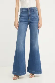 BOSS blugi din amestec de matase high waist, 50542553 imagine