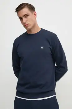 BOSS bluza barbati, culoarea albastru marin, neted, 50520302 imagine