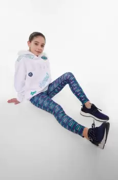 BOSS bluza copii culoarea alb, cu gluga, modelator imagine