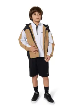 BOSS bluza copii culoarea alb, uni, J52359 imagine