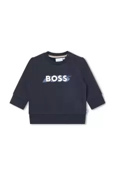 BOSS bluza copii culoarea albastru marin, cu imprimeu imagine