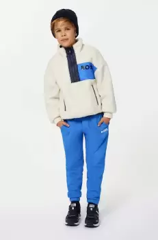 BOSS bluza copii culoarea bej, cu imprimeu imagine