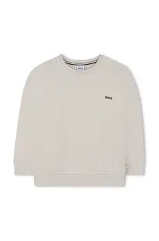 BOSS bluza copii culoarea bej, neted, J52021 imagine