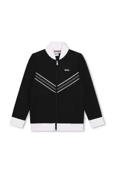BOSS bluza copii culoarea negru, cu imprimeu, J51125 imagine