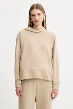 BOSS bluza culoarea bej, cu gluga, uni, 50553638 imagine