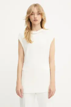 BOSS bluza culoarea bej, neted, 50541896 imagine