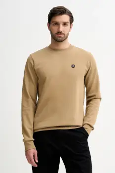 BOSS bluza culoarea bej, uni, 50555830 imagine