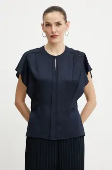 BOSS bluza culoarea bleumain, neted, 50540635 imagine