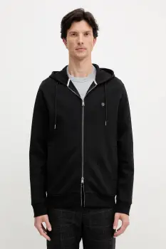 BOSS bluza culoarea negru, cu gluga, uni, 50520303 imagine