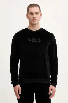 BOSS bluza culoarea negru, cu imprimeu, 50550636 imagine