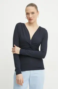 BOSS bluza femei, culoarea albastru marin, neted, 50534546 imagine