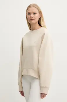 BOSS bluza femei, culoarea bej, melanj, 50537492 imagine