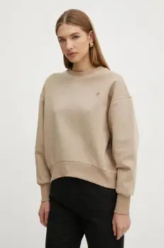 BOSS bluza femei, culoarea bej, neted, 50534558 imagine