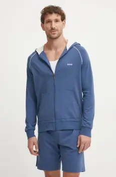 BOSS bluza lounge cu gluga, neted imagine